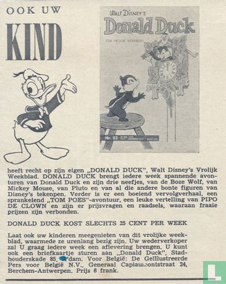 Ook uw kind heeft recht op zijn eigen Donald Duck ... [1963 nummer 52]