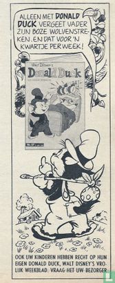Alleen met Donald Duck vergeet vader zijn boze wolvenstreken. ... [1964 nummer 37]