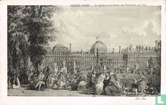 Le Jardin et le Palais des Tuileries, en 1843 - Afbeelding 1