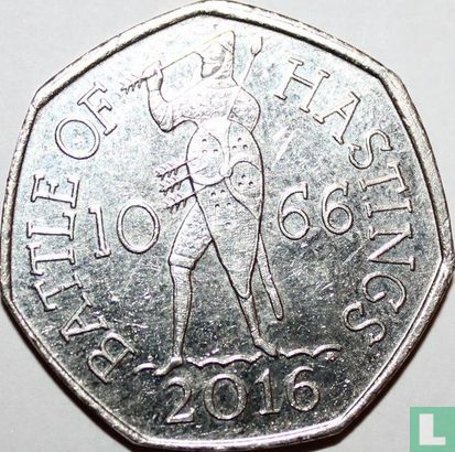 Verenigd Koninkrijk 50 pence 2016 "950th anniversary of the Battle of Hastings" - Afbeelding 1