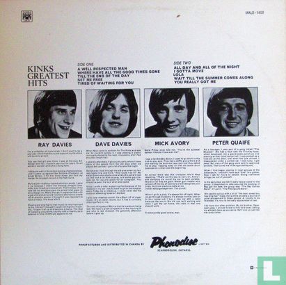 Kinks Greatest Hits  - Afbeelding 2