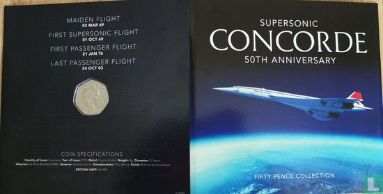 Guernsey combinatie set 2019 "50th anniversary of the Concorde" - Afbeelding 1