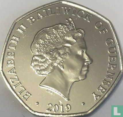 Guernsey 50 Pence 2019 "50 years First flight of the Concorde - Taking flight" - Bild 1