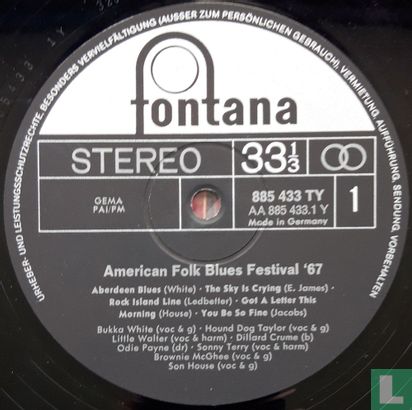 American Folk Blues Festival 1967 - Afbeelding 3