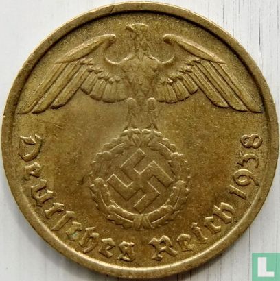 German Empire 10 reichspfennig 1938 (D) - Image 1