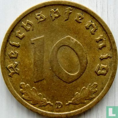 German Empire 10 reichspfennig 1938 (D) - Image 2