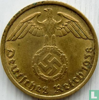 Duitse Rijk 10 reichspfennig 1938 (J) - Afbeelding 1