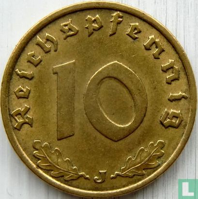 Duitse Rijk 10 reichspfennig 1938 (J) - Afbeelding 2