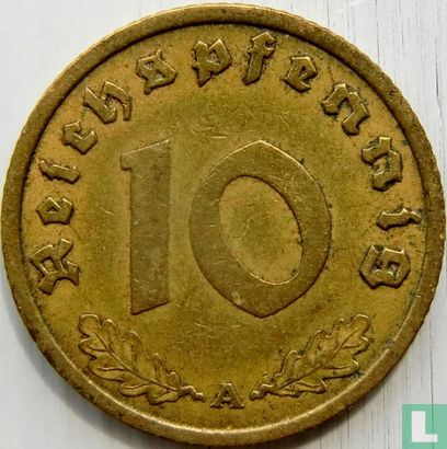 Empire allemand 10 reichspfennig 1938 (A) - Image 2