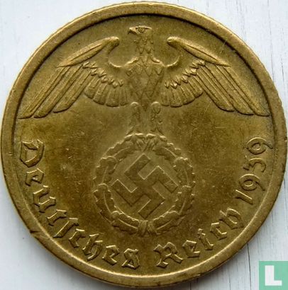 Duitse Rijk 10 reichspfennig 1939 (G) - Afbeelding 1