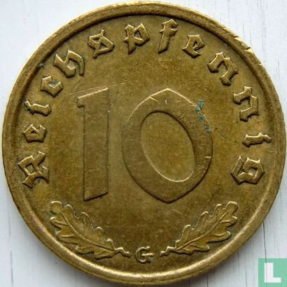 German Empire 10 reichspfennig 1939 (G) - Image 2