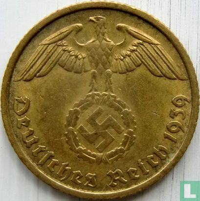 Empire allemand 10 reichspfennig 1939 (B) - Image 1