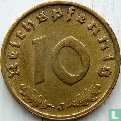 German Empire 10 reichspfennig 1939 (J) - Image 2