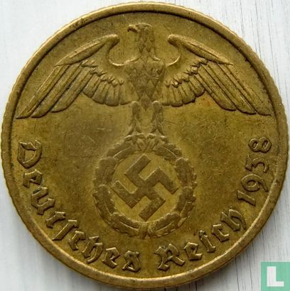 Duitse Rijk 10 reichspfennig 1938 (F) - Afbeelding 1