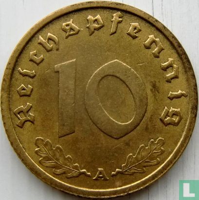 Empire allemand 10 reichspfennig 1939 (A) - Image 2