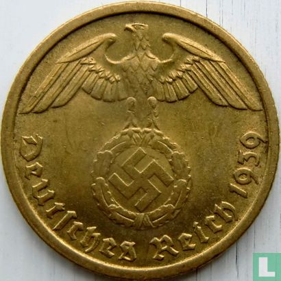 Duitse Rijk 10 reichspfennig 1939 (D) - Afbeelding 1
