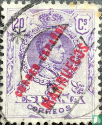 Spanische Briefmarke mit Aufdruck - Bild 1