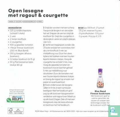 Open lasagne met ragout & courgette - Afbeelding 2