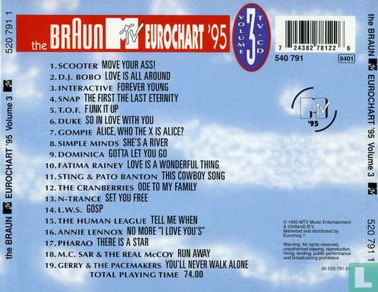 Braun MTV Eurochart '95 Volume 3 - Afbeelding 2
