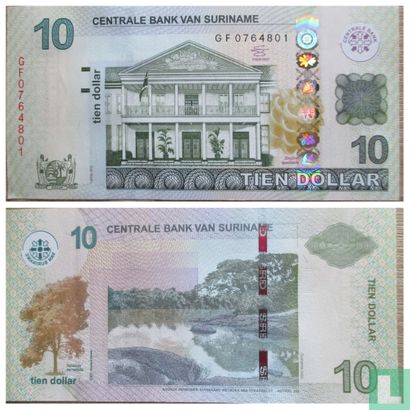Suriname 10 Dollar 2012