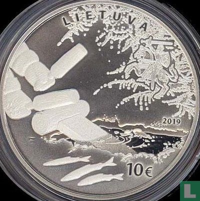 Lithuania 10 euro 2019 (PROOF) "Smelt fishing by attracting" - Image 1