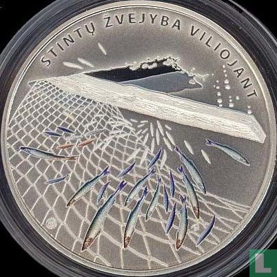 Lituanie 10 euro 2019 (BE) "Smelt fishing by attracting" - Image 2