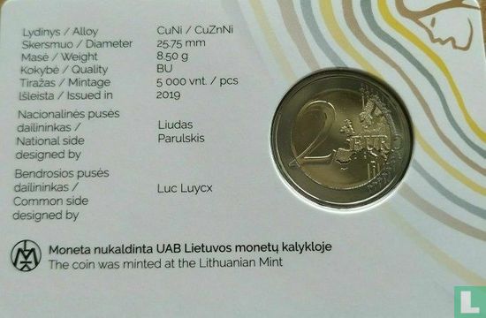 Litouwen 2 euro 2019 (coincard) "Sutartinés - Lithuanian multipart songs" - Afbeelding 2