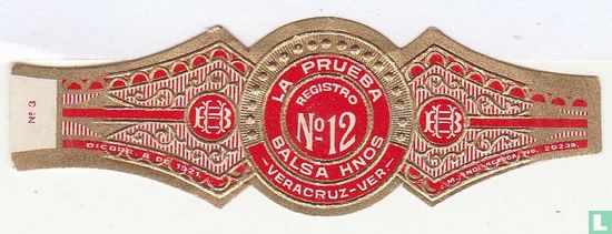 La Prueba Registro Nº 12 Balsa Hnos Veracruz Ver. - BH - BH  - Image 1