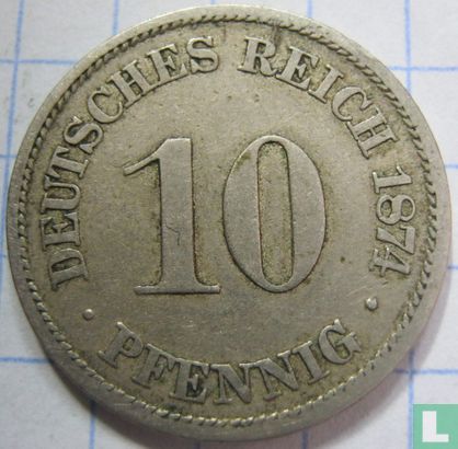Duitse Rijk 10 pfennig 1874 (A) - Afbeelding 1