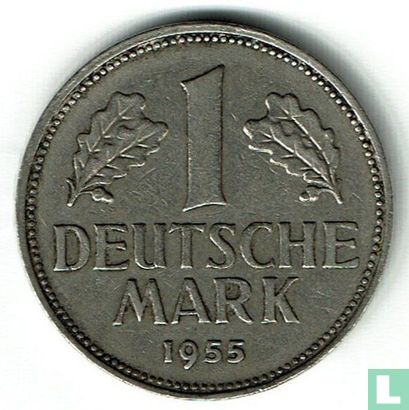 Germany 1 mark 1955 (J) - Image 1