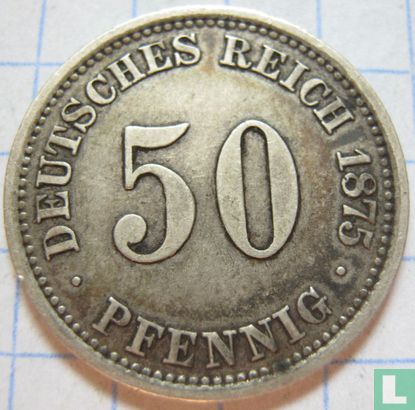 Duitse Rijk 50 pfennig 1875 (A) - Afbeelding 1