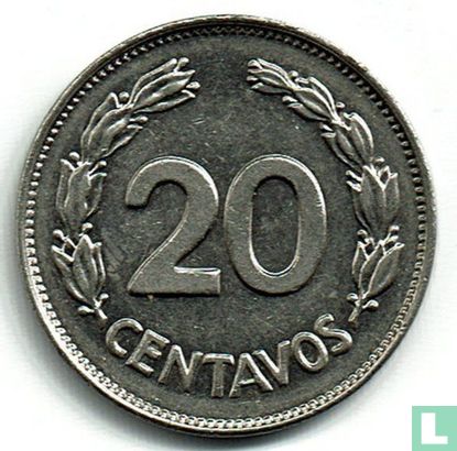 Ecuador 20 centavos 1966 - Image 2