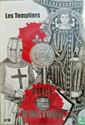 Frankrijk 10 euro 2019 (folder) "Piece of French history - The Templars" - Afbeelding 1