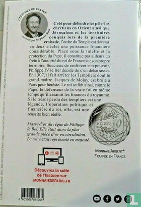 Frankrijk 10 euro 2019 (folder) "Piece of French history - The Templars" - Afbeelding 2