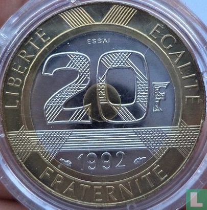 France 20 francs 1992 (essai) - Image 1