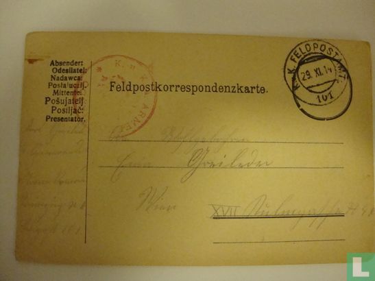 Wien 101 - K.u.k. Feldpost 1914 - Afbeelding 1