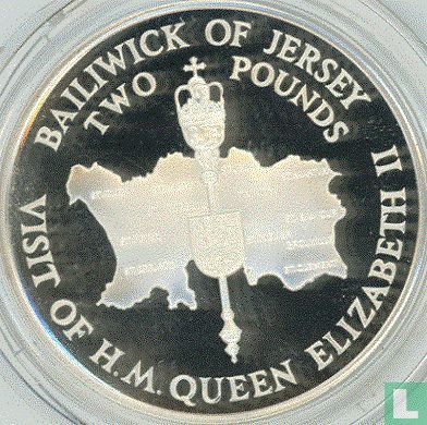 Jersey 2 pounds 1989 (PROOF) "Royal Visit" - Image 2
