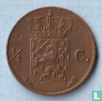 Nederland ½ cent 1824 (mercuriusstaf) - Afbeelding 2