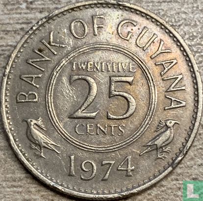 Guyana 25 cents 1974 - Afbeelding 1