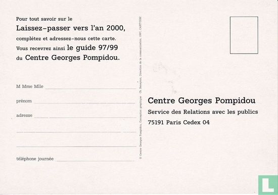 Centre Georges Pompidou - laissez-passer  - Afbeelding 2