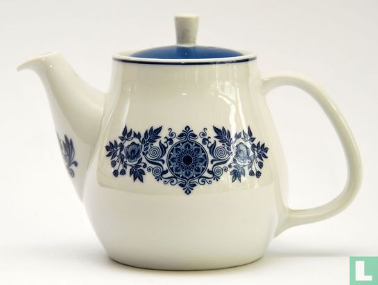 Koffiepot 13,5 cm - Douwe Egberts - Decor blauw - Mosa - Edmond Bellefroid - Bild 1