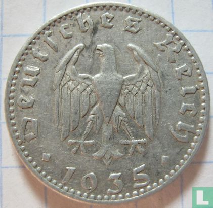 Duitse Rijk 50 reichspfennig 1935 (aluminium - J) - Afbeelding 1