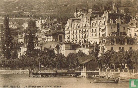 Montreux - Le débarcadère et l'hôtel Suisse - Afbeelding 1