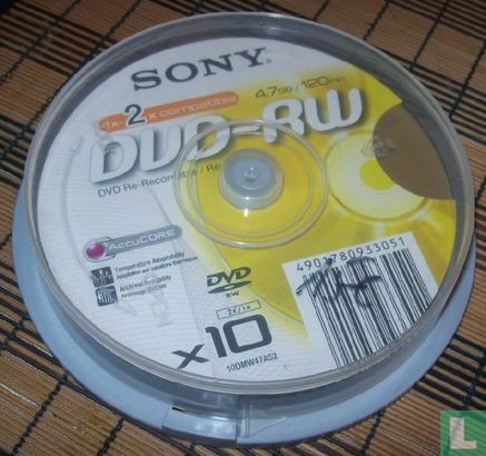 Sony -DVD-RW - 4x 2x - 4.7 GB - 120min. 10x Discs