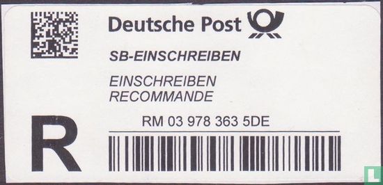 SB-Einschreiben - barcode