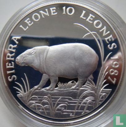 Sierra Leone 10 leones 1987 (BE) "25th anniversary of World Wildlife Fund" - Image 1