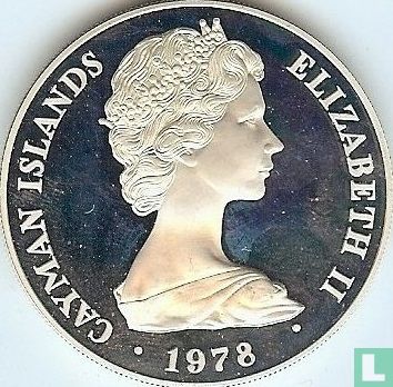 Cayman Islands 25 dollars 1978 (PROOF) "25th anniversary Coronation of Queen Elizabeth II - St. Edward's crown" - Image 1