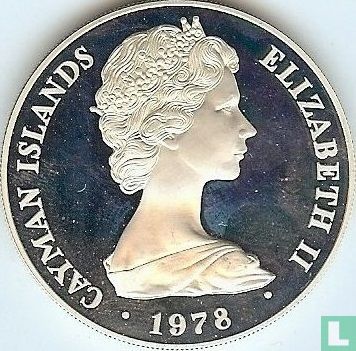 Îles Caïmans 25 dollars 1978 (BE) "25th anniversary Coronation of Queen Elizabeth II - Coronation chair" - Image 1