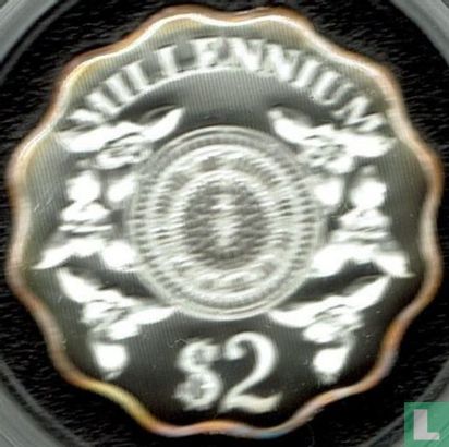 Kaaimaneilanden 2 dollars 2000 (PROOF) "Millennium" - Afbeelding 2