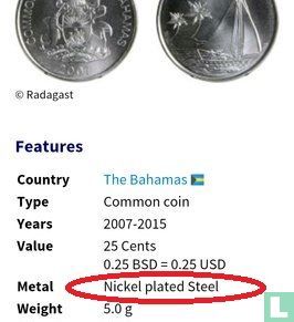 Bahama's 25 cents 2007 - Afbeelding 3